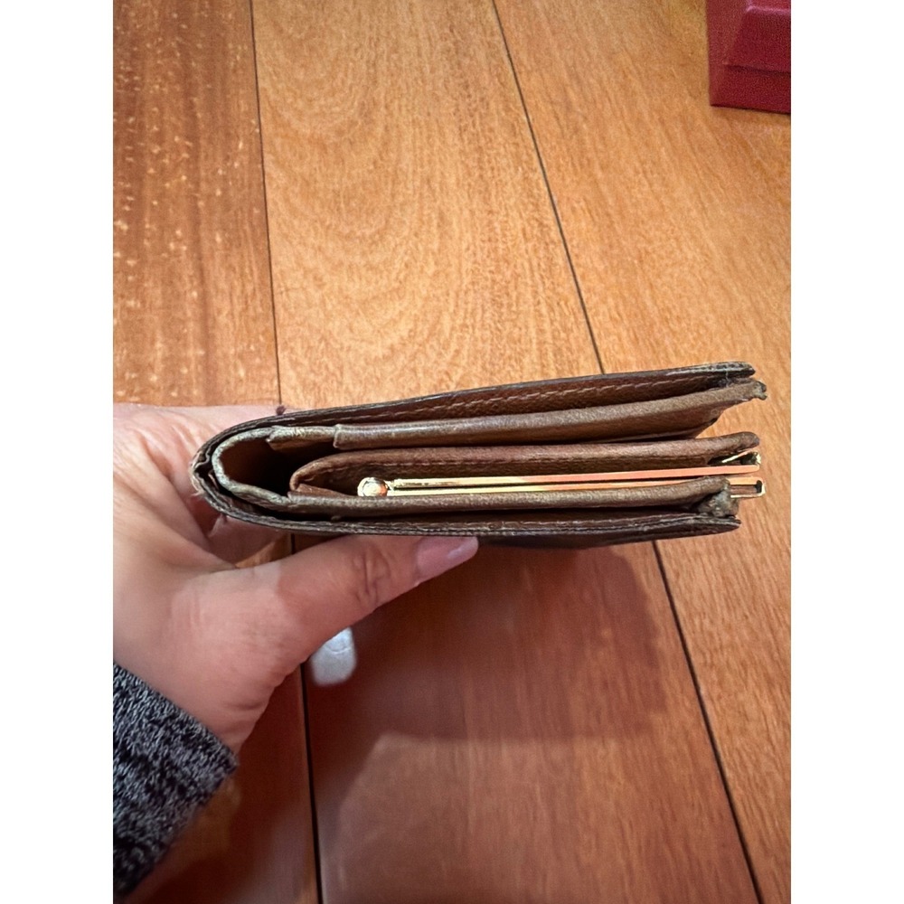 Louis Vuitton French Purse Wallet Womens Brown Monogram Canvas Vintage Small - Picture 5 of 11